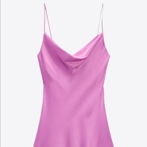 SATIN LINGERIE STYLE DRESS ZARA